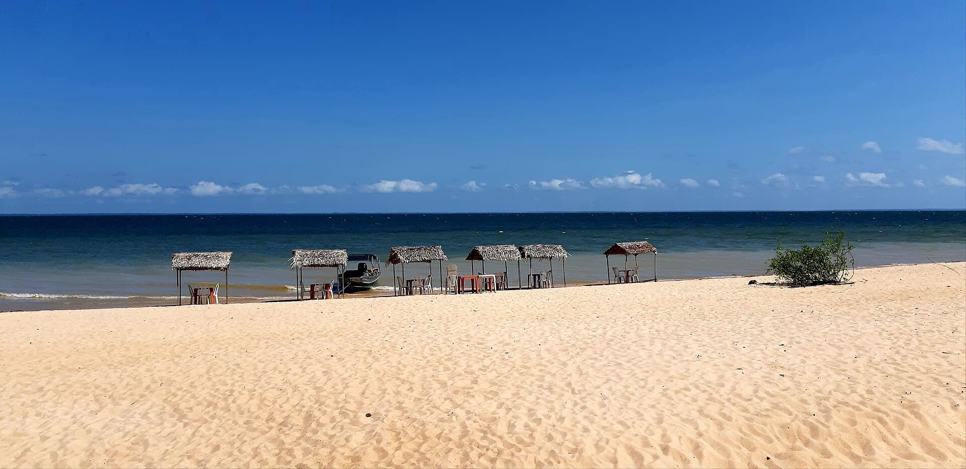 The Tapajós river beach at Alter do Chão — white-sand 'Caribbean of the Amazon'.