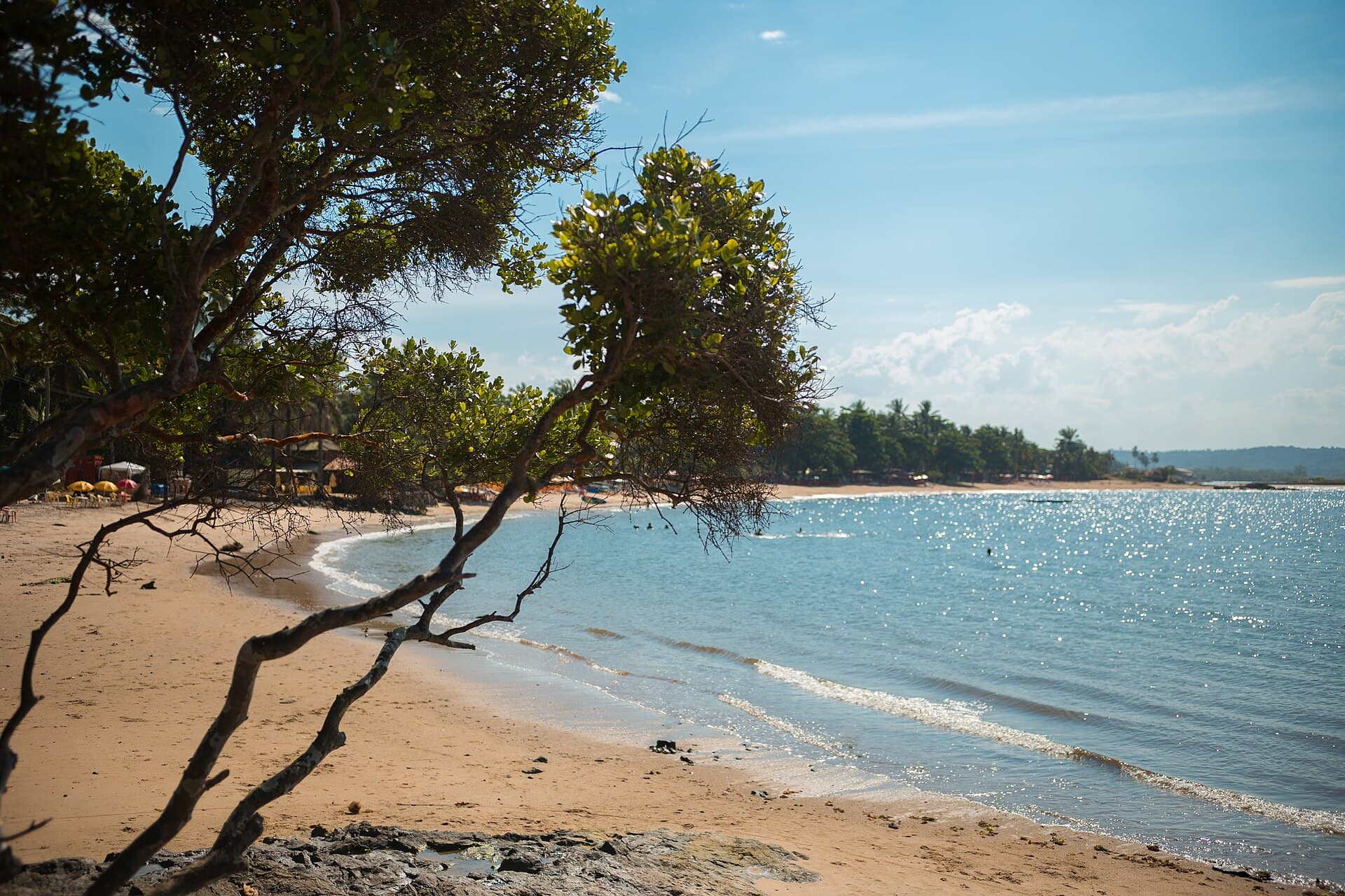 Praia da Concha — sheltered horseshoe bay framed by Atlantic-forest hills.
